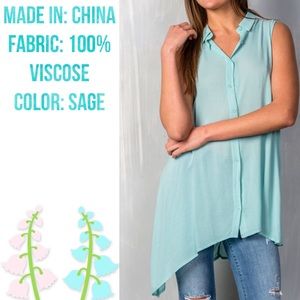 OPEN CROCHET BACK DETAILED HI-LOW TOP